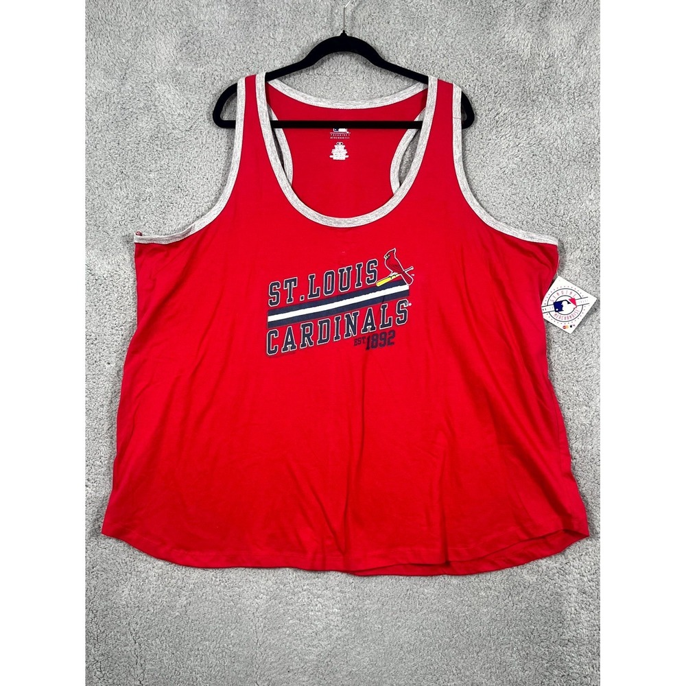 MLB Genuine Merchandise St Louis Cardinals Tank Top Men's 4X Red Performance